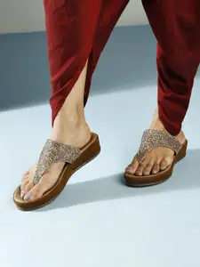 Inc 5 Women Textured Printed Wedge Heels Sandals