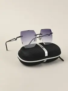 IDOR Women Rectangle Sunglasses with UV Protected Lens IDOR-5271-GRY