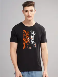 ADRO Men Printed Raw Edge T-shirt