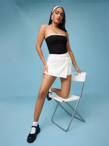 FREAKINS Women Pure Cotton Luxe Denim Skort