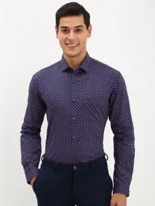 Allen Solly Men Spread Collar Floral Printed Cotton Slim Fit Formal Shirt