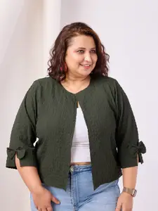 BAESD Round Neck Open Shrug with Back Bow