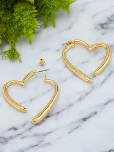 OOMPH Heart Shaped Half Hoop Earrings
