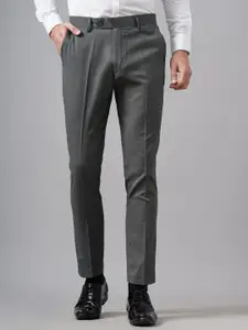 PAUL STREET Men Urban Slim Mid-Rise Formal Trousers
