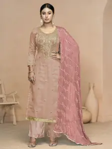 MANVAA Floral Embellished Unstitched Dress Material