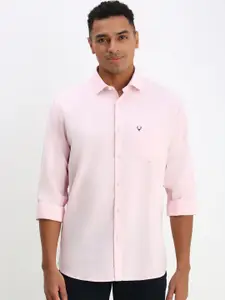 Allen Solly Men Spread Collar Solid Cotton Slim Fit Casual Shirt