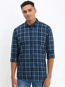 Allen Solly Men Custom Spread Collar Tartan Checked Cotton Casual Shirt