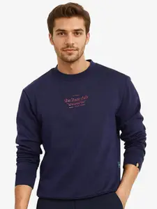 RARE RABBIT Men Typography Printed Sweatshirt