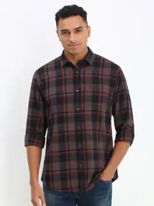 Allen Solly Men Custom Spread Collar Tartan Checked Cotton Casual Shirt
