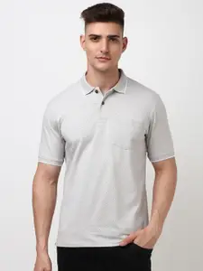 Peter England Men Conversational Printed Polo Collar Cotton T-shirt