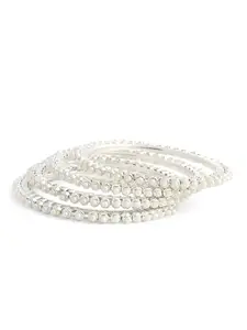 LAVAZZA Set Of 4 Crystals Studded & Beaded Bangles