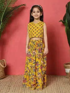 Readiprint Girls Floral Printed Cotton Ready to Wear Lehenga & Blouse