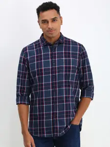 Allen Solly Men Custom Spread Collar Tartan Checked Cotton Casual Shirt