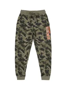 PLUM TREE Boys Printed Pure Cotton Joggers