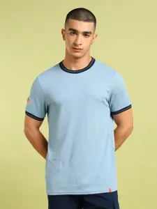 Technosport Men UPF50 Textured Round Neck Slim Fit T-shirt