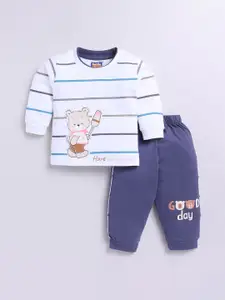 Nottie Planet Boys Printed Pure Cotton T-shirt With Pyjamas