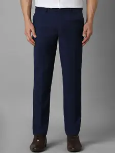 Louis Philippe Men Checked Slim Fit Trousers