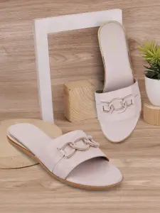 Mochi Women Open Toe Flats with Bows