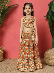 Readiprint Girls Printed Ready to Wear Lehenga & Blouse