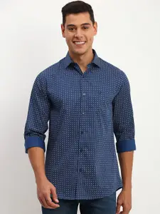 Allen Solly Men Spread Collar Geometric Printed Cotton Slim Fit Casual Shirt