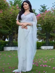 Anouk Embellished Beads and Stones Net Saree