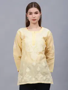 Seva Chikan Ethnic Motifs Embroidered Chikankari Chikankari Kurti