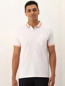 Allen Solly Men Abstract Printed Polo Collar Cotton T-Shirt