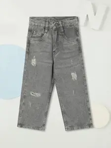 max Boys Mid-Rise Mildly Distressed Pure Cotton Light Fade Jeans