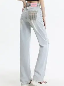 StyleCast Women Wide Leg High-Rise Denim Jeans