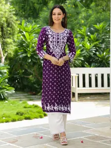 FASHOR Ethnic Motifs Printed Straight Kurta