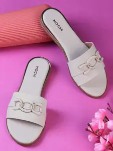 Mochi Women Open Toe Flats with Bows