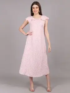 BAESD  Print A-Line Maxi Dress