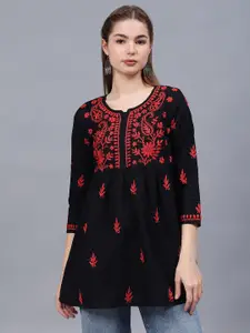Seva Chikan Ethnic Motifs Embroidered Chikankari Chikankari Kurti