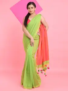 Arhi Women Solid Pure Cotton Saree With Solid Border