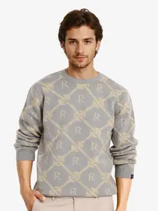 RARE RABBIT Men Typography Pullover