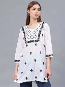 Seva Chikan Ethnic Motifs Embroidered Chikankari Chikankari Kurti
