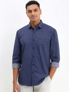 Allen Solly Men Spread Collar Geometric Printed Cotton Slim Fit Casual Shirt