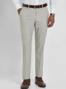 Allen Solly Sport Men Textured Slim Fit Formal Trousers