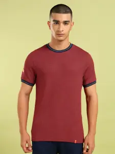Technosport Men UPF50 Textured Round Neck Slim Fit T-shirt
