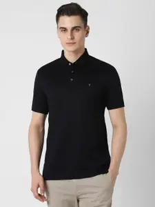Van Heusen Men Solid Polo Collar Cotton T-shirt