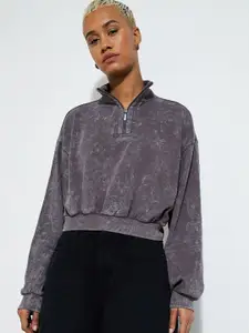 max URB_N Women Acid-Wash Sweatshirt