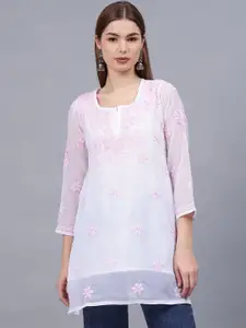 Seva Chikan Ethnic Motifs Embroidered Chikankari Chikankari Kurti