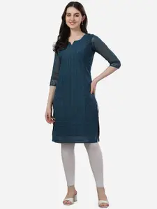 KALINI Ethnic Motifs Embroidered Chikankari Kurta