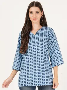 KALINI Geometric Printed Pure Cotton Kurti