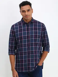 Allen Solly Men Custom Spread Collar Tartan Checked Cotton Casual Shirt