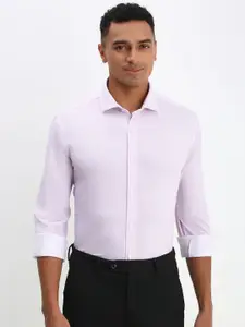 Allen Solly Sport Men Spread Collar Micro Checked Cotton Slim Fit Formal Shirt