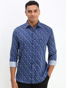 Allen Solly Men Spread Collar Floral Printed Cotton Slim Fit Casual Shirt