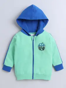 BUMZEE Boys Printed Hooded Sweatshirt