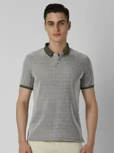Van Heusen Sport Men Geometric Printed Polo Collar Cotton T-shirt