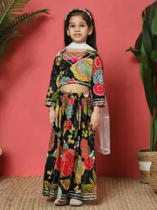 Readiprint Girls Printed Ready to Wear Lehenga & Blouse With Dupatta